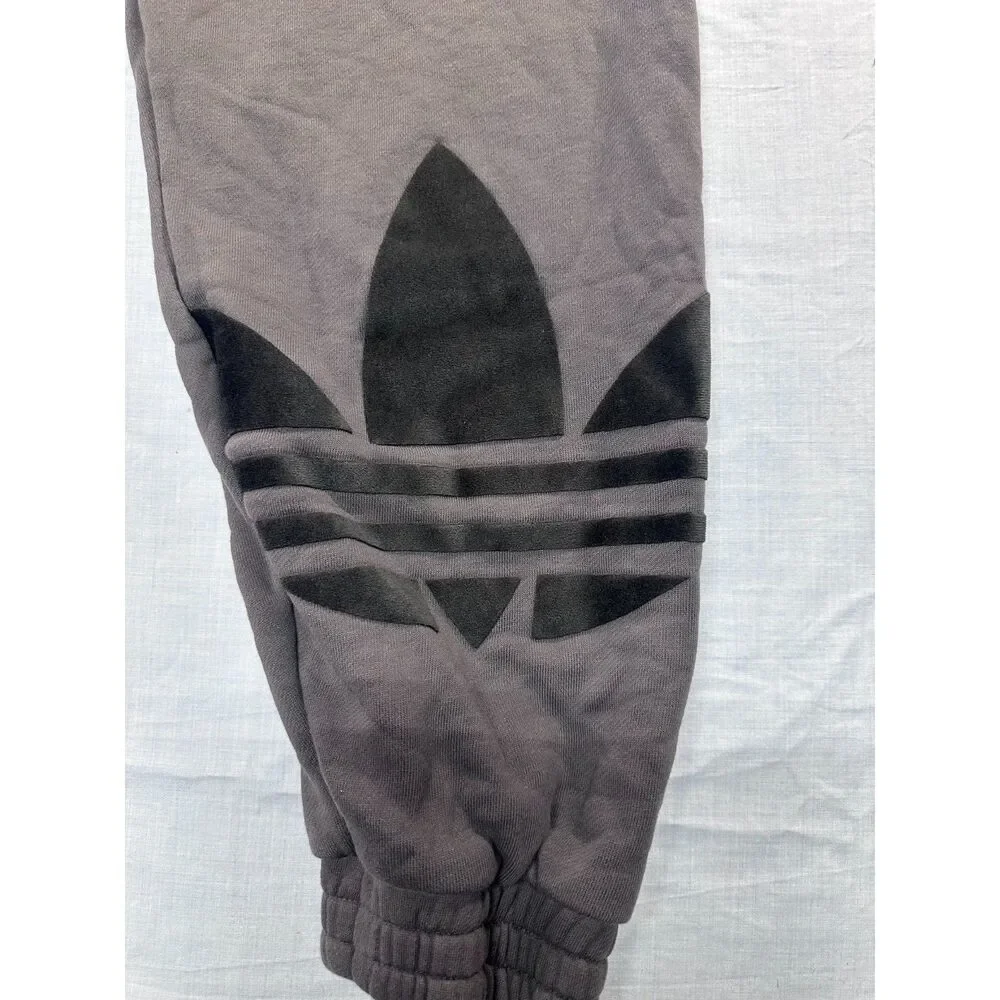 adidas Originals Men's Big Trefoil Logo Fleece Jogger Sweatpants Charcoal Gray M
